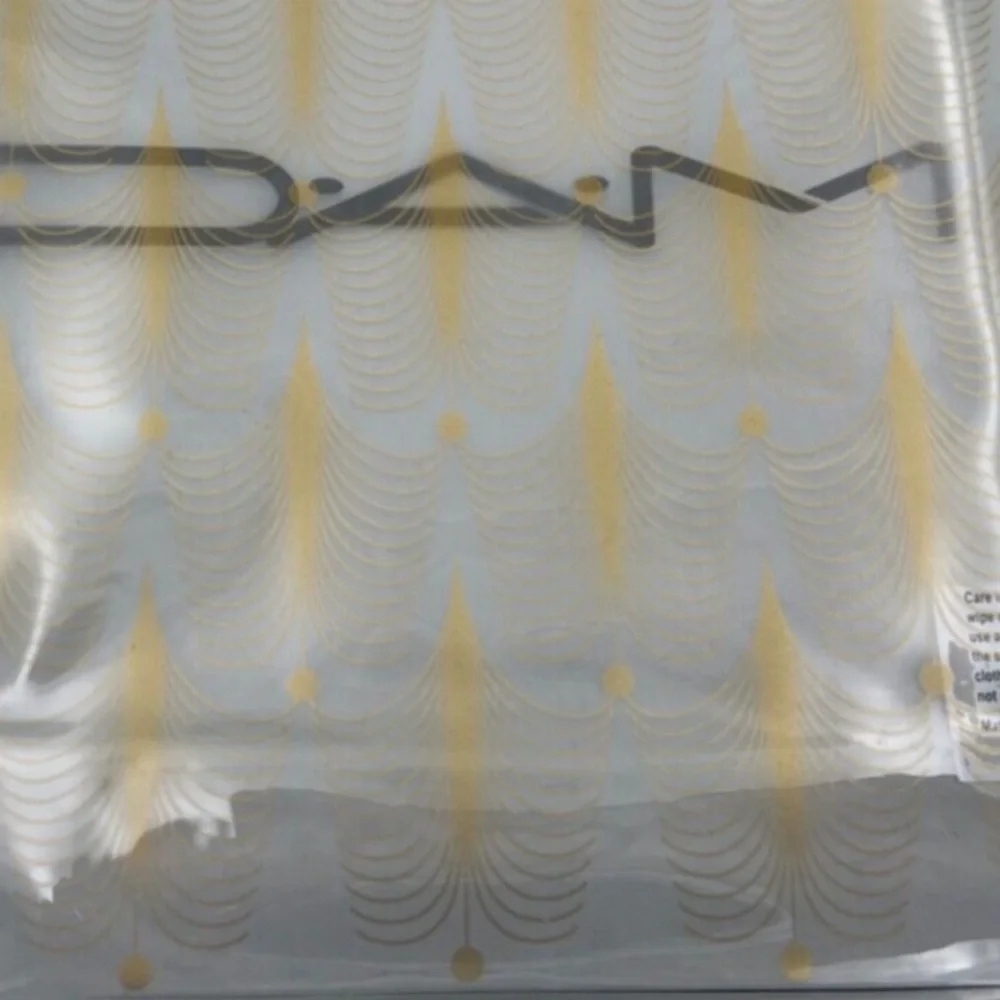 MAC Cosmetics Transparent Makeup Bag with Gold Accents